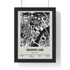 Framed Meadow Lane Stadium map poster