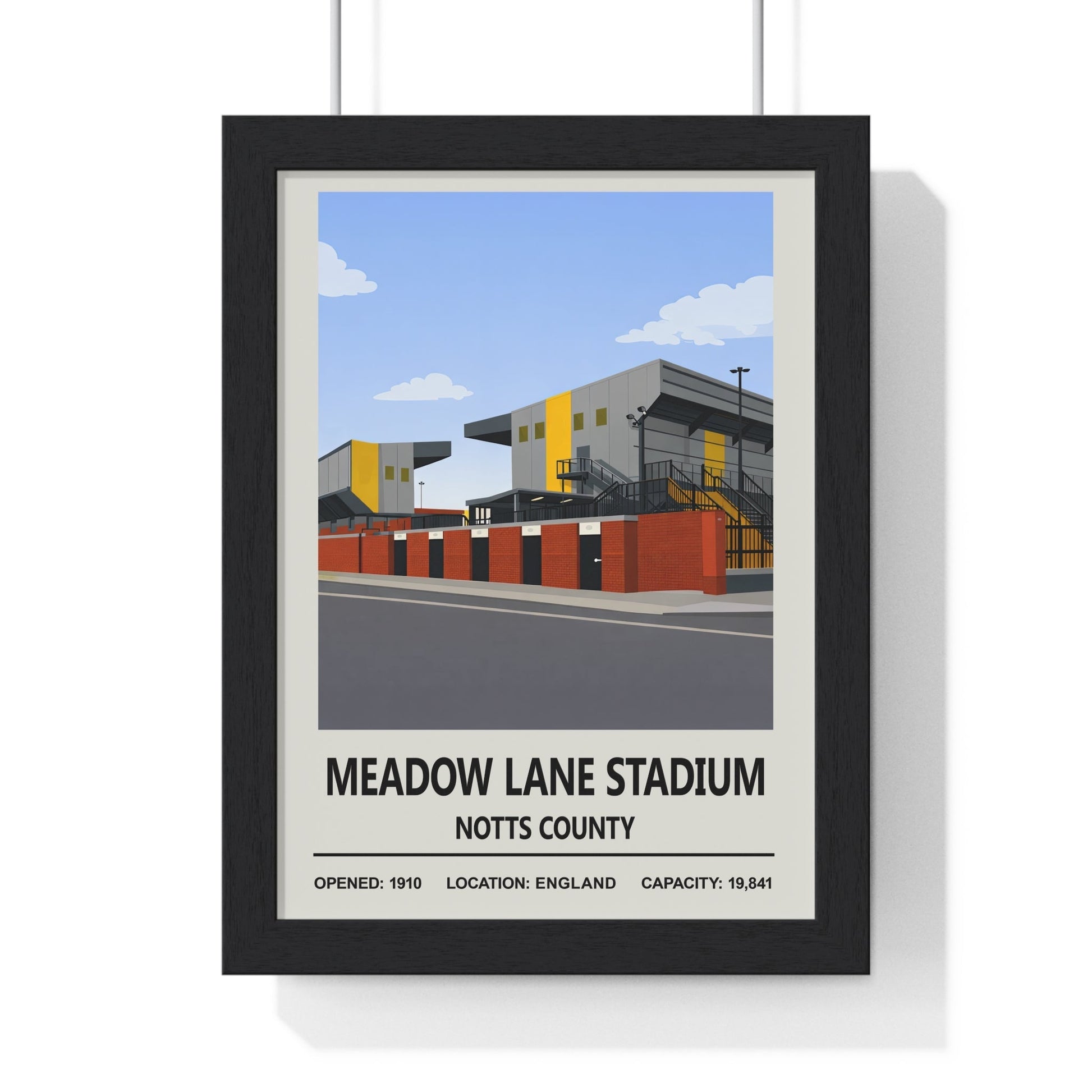 Framed Meadow Lane Stadium poster