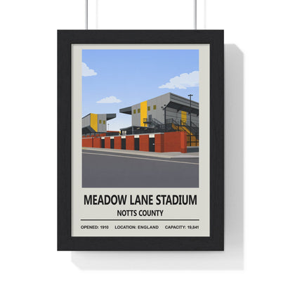Framed Meadow Lane Stadium poster