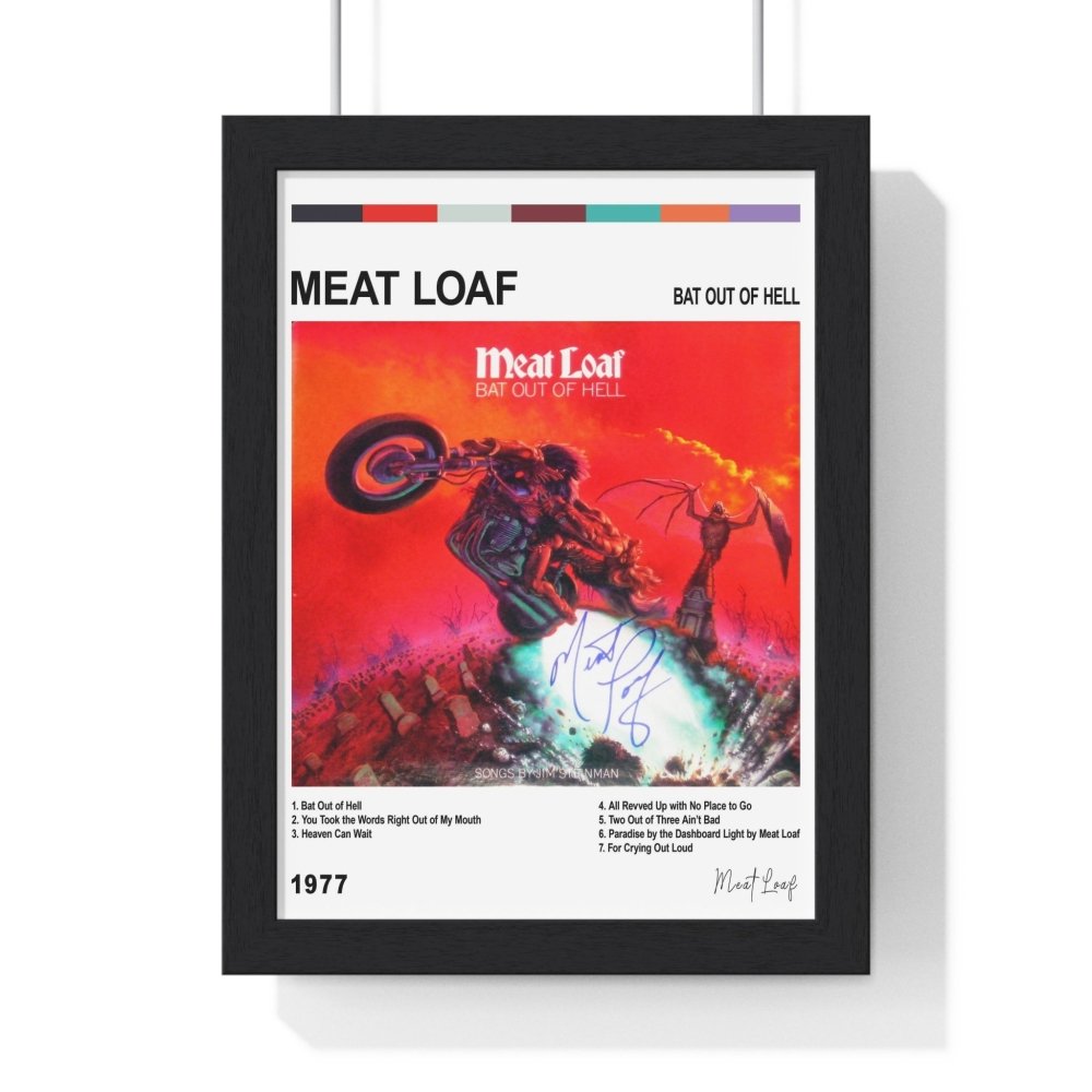 Meat Loaf - Bat out of Hell Poster - Poster Kingz - A5 (unframed) - White AlbumArt