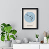 Melatonin Molecule print framed on a living room wall