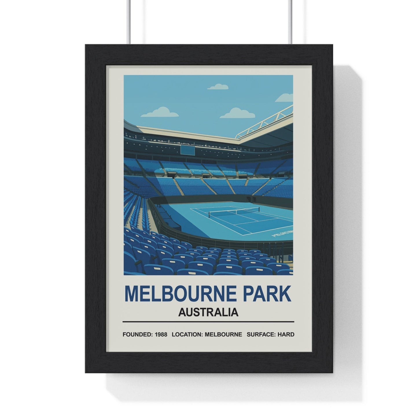 Framed Melbourne Park Australia Stadium poster