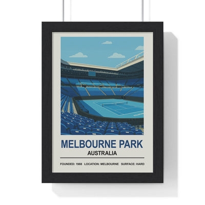 Framed Melbourne Park Australia Stadium poster