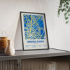 Framed Memorial Stadium map print