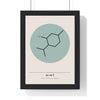 Menthol Molecule print framed in a black frame, ready to hang