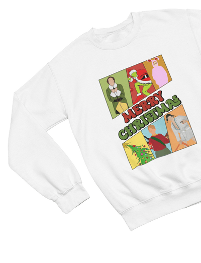 Black t-shirt with Merry Christmas Movie Boys Jumper & - Festive Film Parody