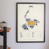 Merseyside Sayings Print framed on a wall