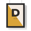 Personalised initial name nursery wall art print product mockup 5