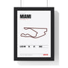 Miami Circuit print White framed in a black frame, ready to hang