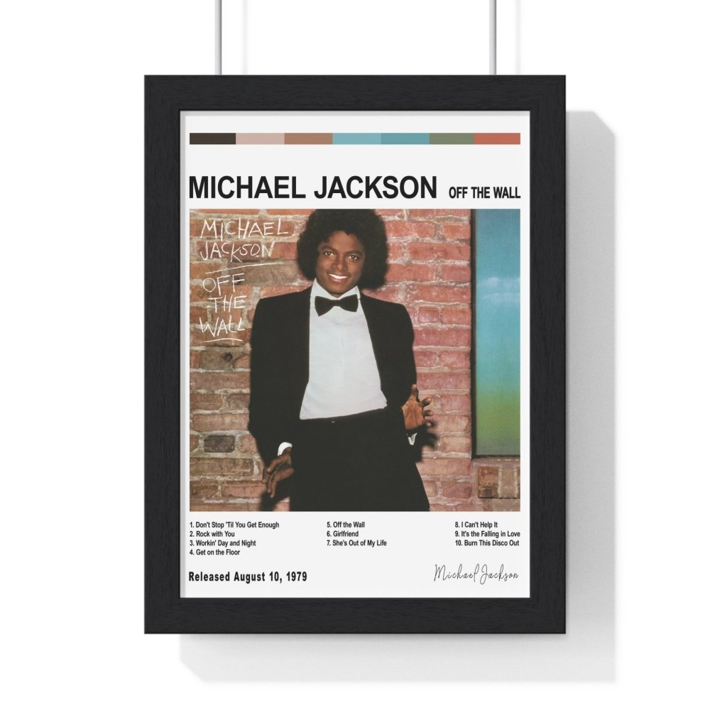 Micahel Jackson Album Poster - Poster Kingz - A5 (unframed) - Off the Wall - White - album_poster