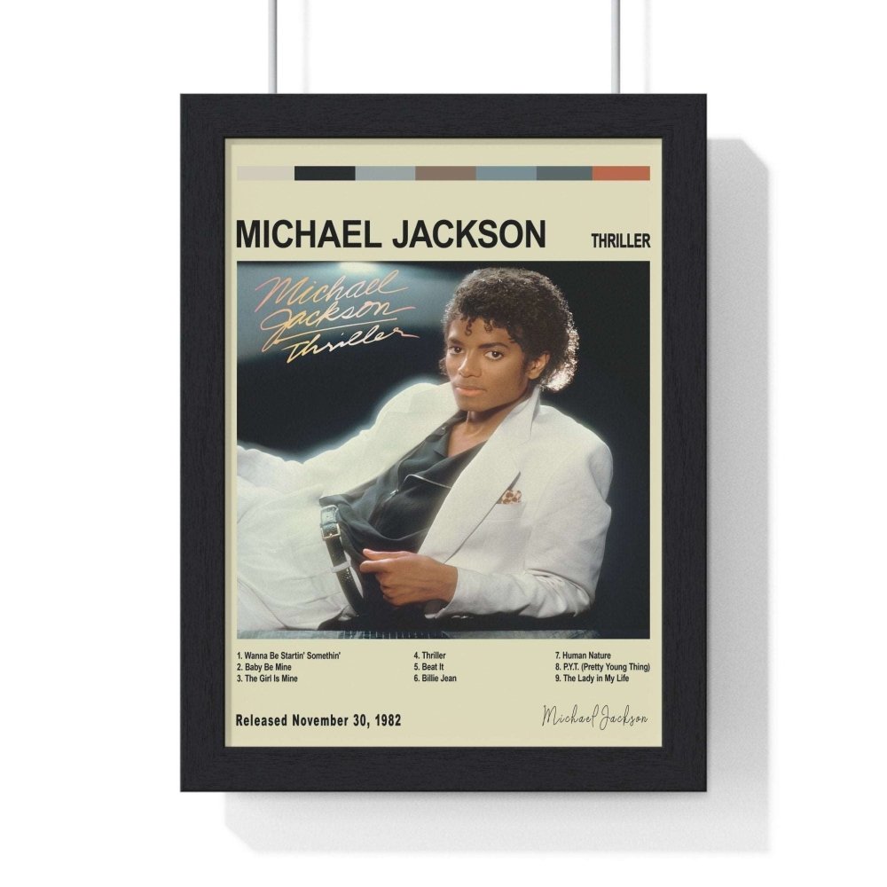 Micahel Jackson Album Poster - Poster Kingz - A5 (unframed) - Thriller - Vintage - album_poster