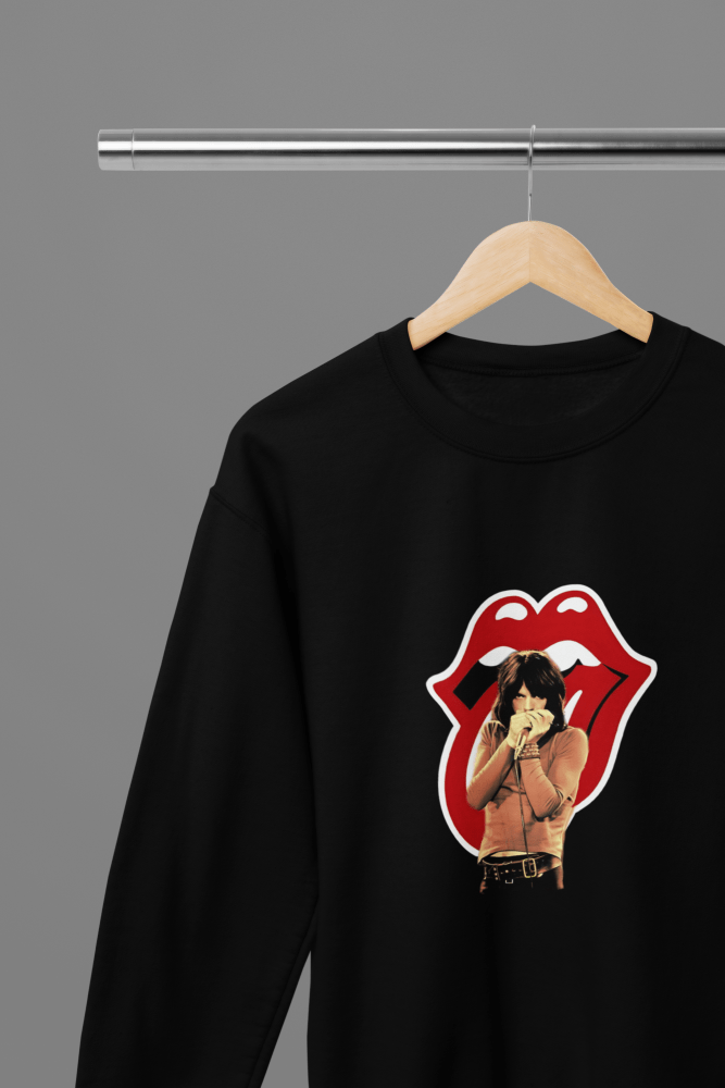 Mick Jagger T-Shirt/Sweatshirt - Poster Kingz - S - Sweatshirt - Black