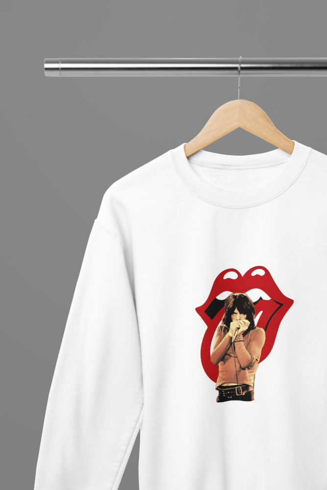 Mick Jagger T-Shirt/Sweatshirt - Poster Kingz - S - Sweatshirt - White