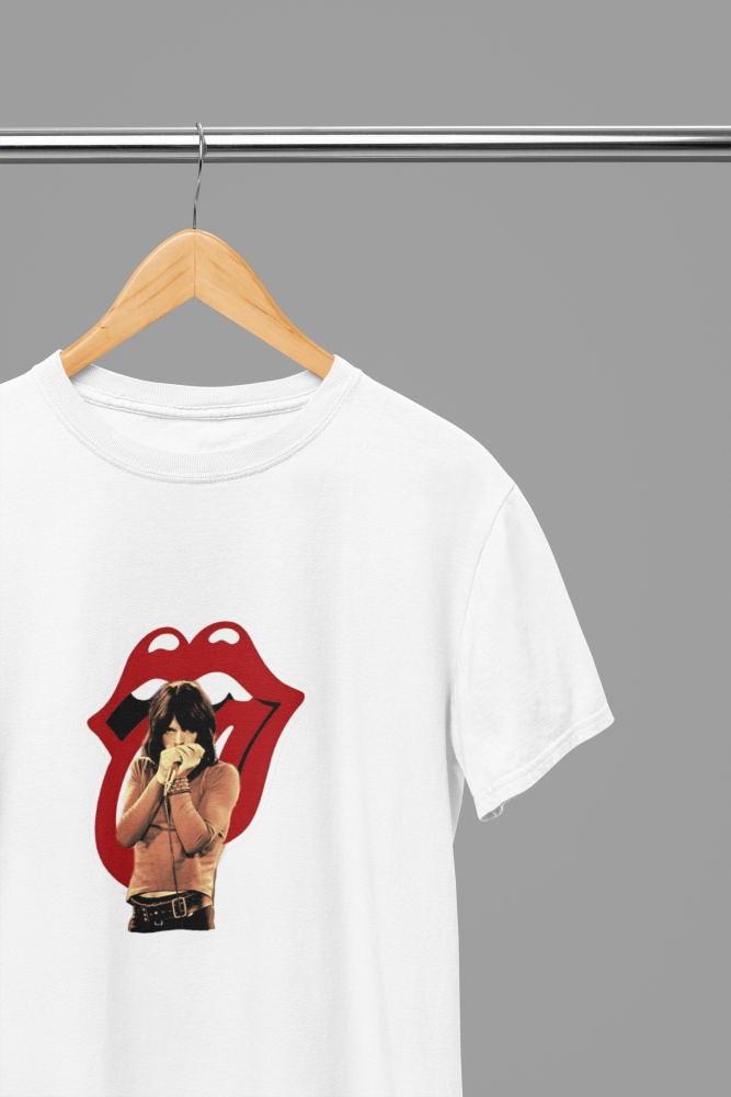 Mick Jagger T-Shirt/Sweatshirt - Poster Kingz - S - T-Shirt - White