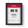 Ward v Gatti 2002 Boxing Poster framed in a black frame, ready to hang