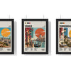 Build Your Own Travel Poster Set - set of Vienna Mid Century Travel Poster, Venice Mid Century Travel Poster, Torremolinos Mid Century Travel Poster