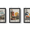 Build Your Own Travel Poster Set - set of San Francisco Mid Century Travel Poster, Rome Mid Century Travel Poster, Paris Mid Century Travel Poster