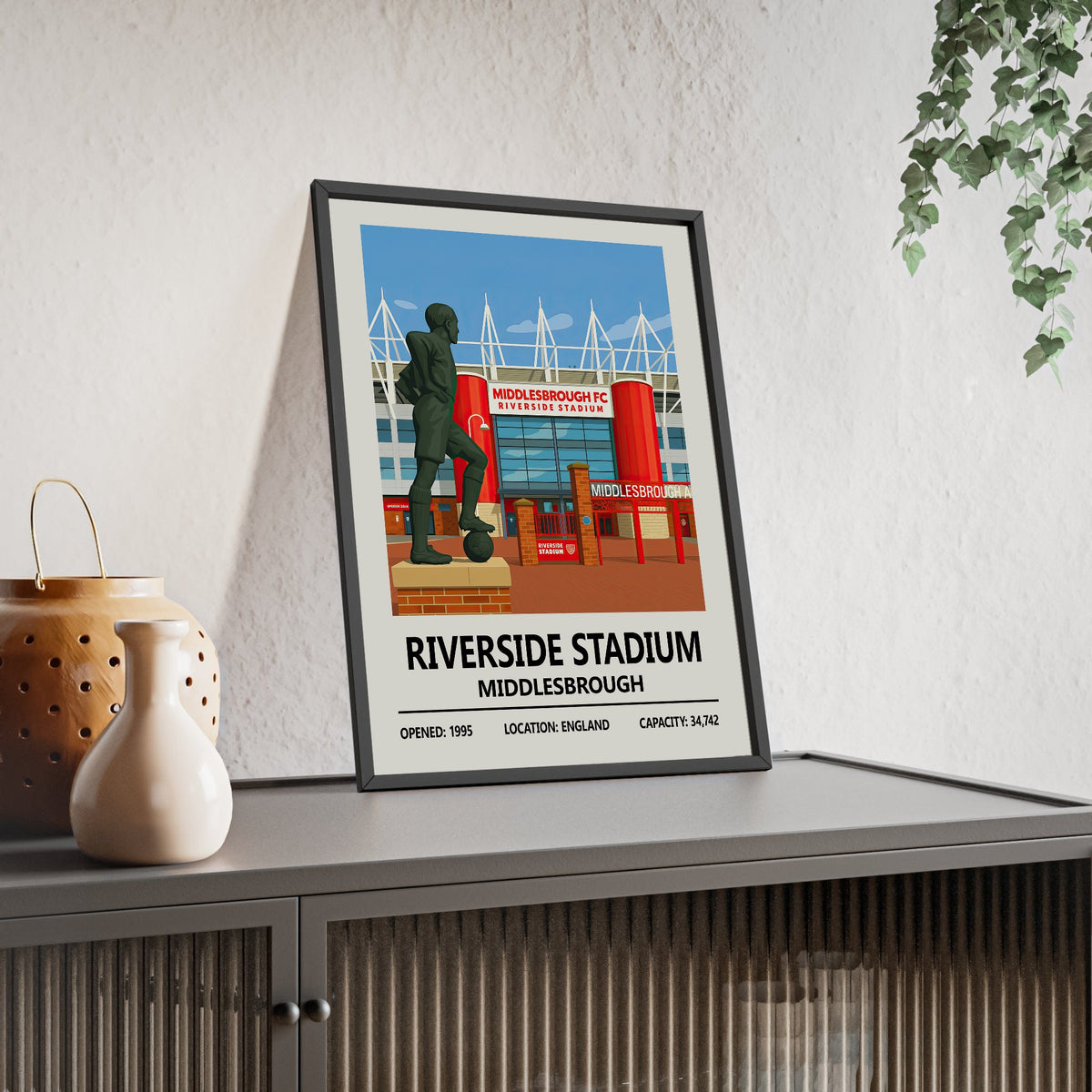 Middlesbrough Riverside Stadium football print detail
