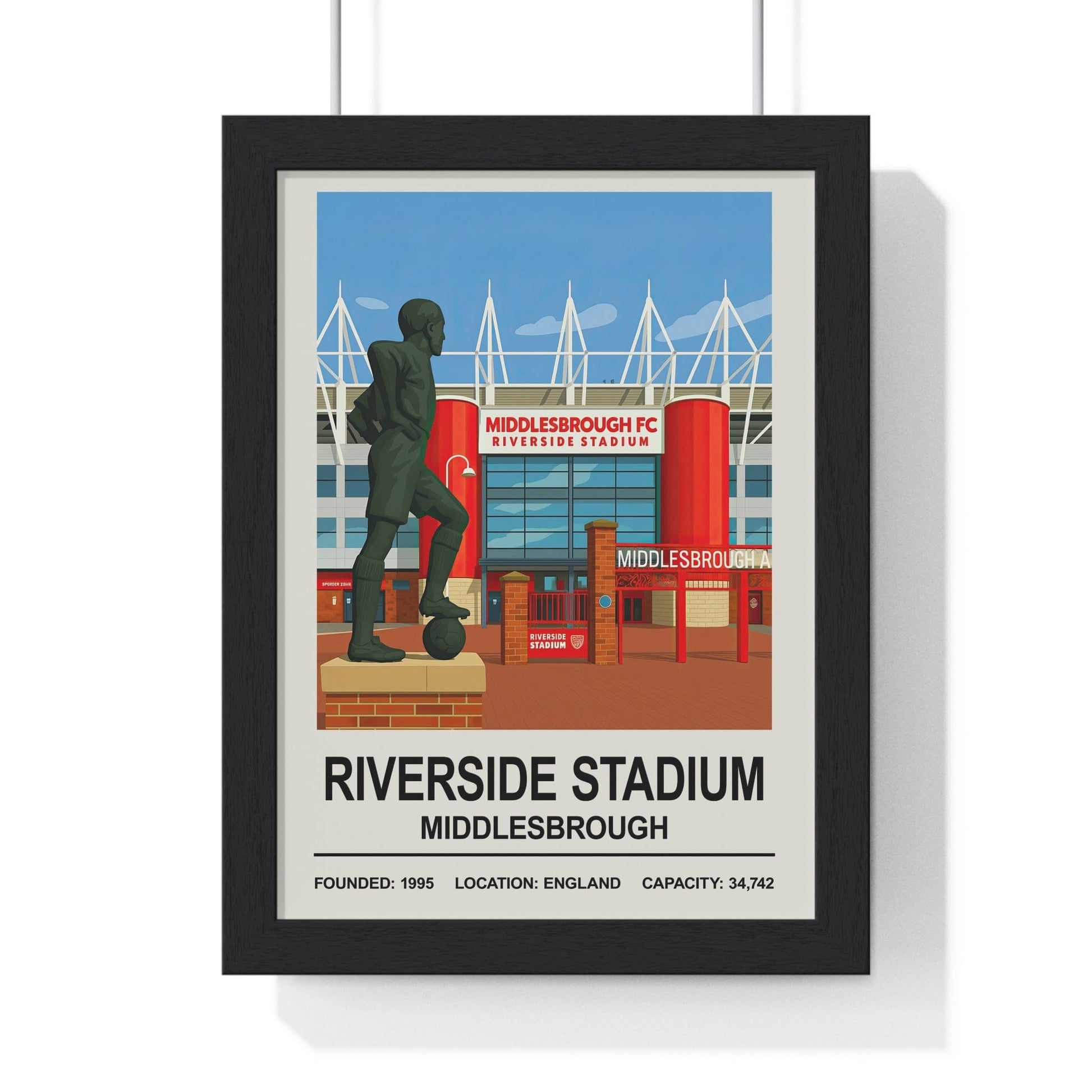 Framed Middlesbrough Riverside Stadium poster