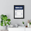 Middlesex Cricket print framed on a living room wall