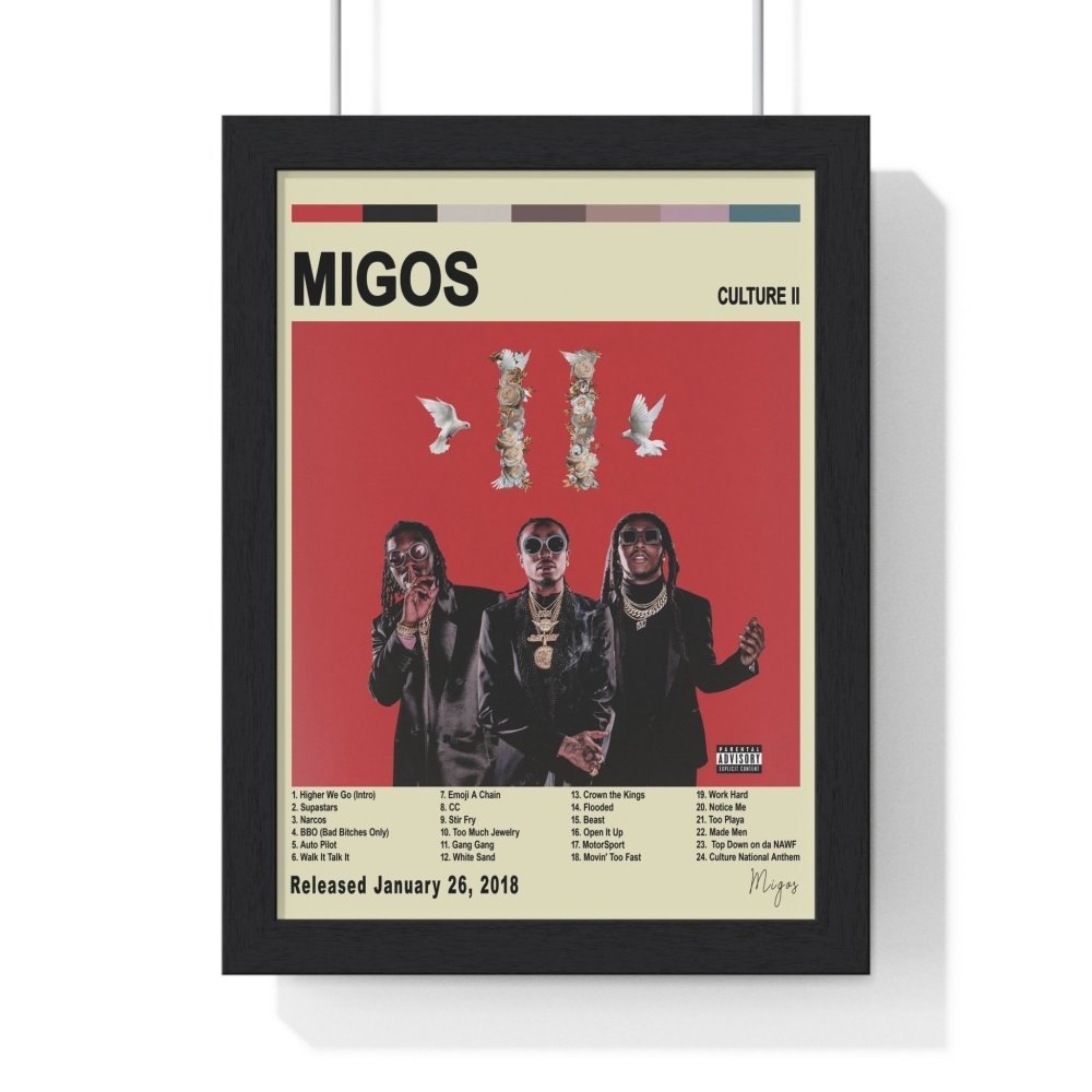 Migos - Culture II Album Cover Poster - Poster Kingz - A5 (unframed) - Vintage - 