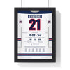 Mike Eruzione 1980 USA v USSR Lake Placid Winner Poster - USA 21 Hockey Jersey Print framed in a black frame, ready to hang