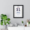 Mike Piazza 2001 Shea Stadium Home Run Poster - New York Mets 31 Jersey Print framed on a living room wall