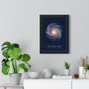 Milky Way print framed on a living room wall