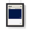 Millwall Colour Swatch Print framed in a black frame, ready to hang