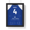 Millwall FA Cup Semi-Final 2004 Poster - Tim Cahill 4 framed in a black frame, ready to hang