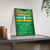 Minella Times Grand National 2021 Horse Racing Poster - Rachael Blackmore Silks Print framed and leaning on a sideboard