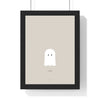 Minimal Ghost Print - light stone version with a pet name