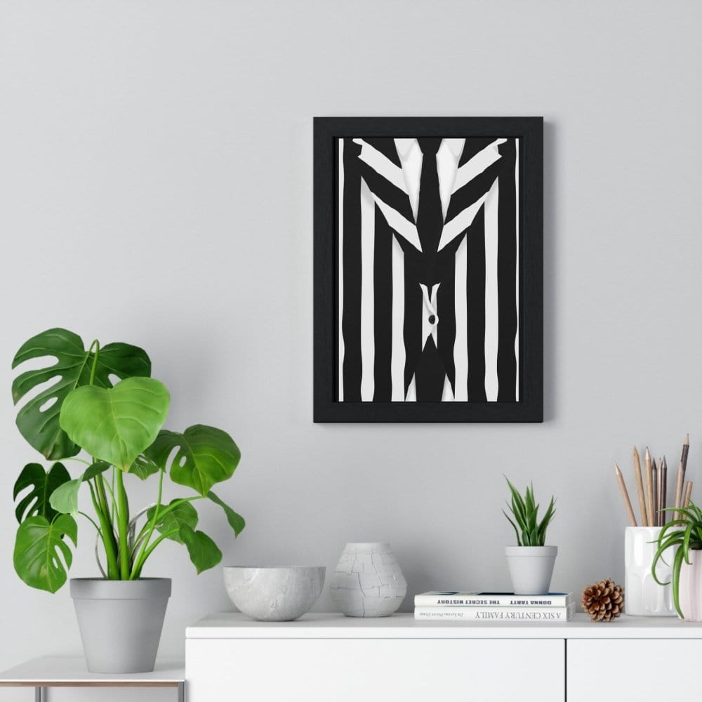 Framed Minimalist Beetlejuice movie poster back view