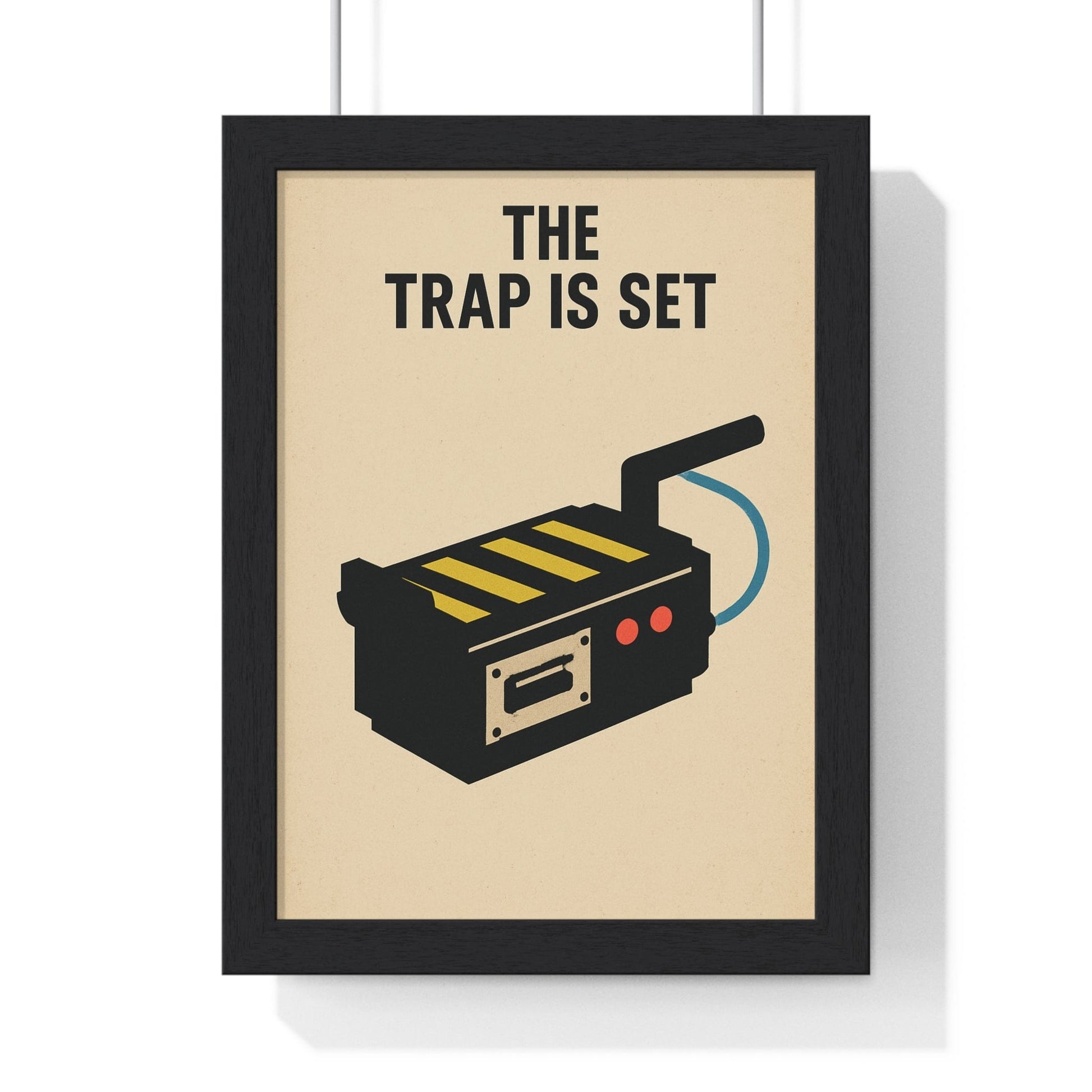 Framed Minimalist Ghost Trap poster