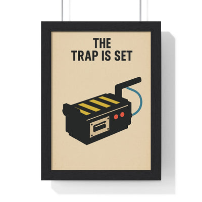 Framed Minimalist Ghost Trap poster