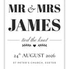 Personalised Mr & Mrs Print - design detail