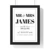 Personalised Mr & Mrs Print - framed print