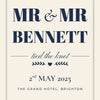 Personalised Mr & Mrs Print - second design