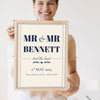 Personalised Mr & Mrs Print - Lifestyle - held by a smiling woman