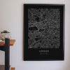 Personalised City Map Print - on the living room wall