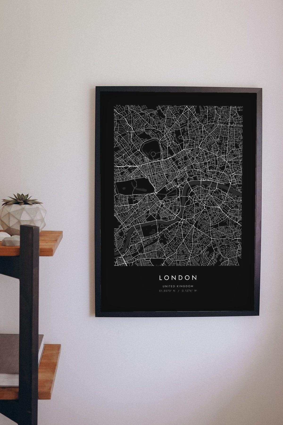 Personalised City Map Print - on the living room wall