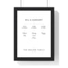 Personalised Family Tree Print - framed white family tree
