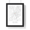 Personalised Our Home Map Print - framed white full page street map