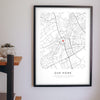 Personalised Our Home Map Print - on the living room wall