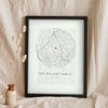 Personalised Our Home Map Print - sage circle family map