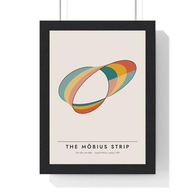 Mobius Strip print framed in a black frame, ready to hang