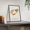 Mobius Strip print framed and leaning on a sideboard