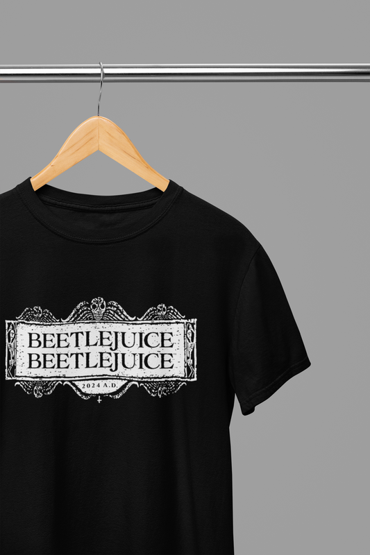 Beetlejuice Beetlejuice 2024 Logo White Movie T-Shirt/Sweatshirt