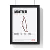 Montreal Circuit print White framed in a black frame, ready to hang