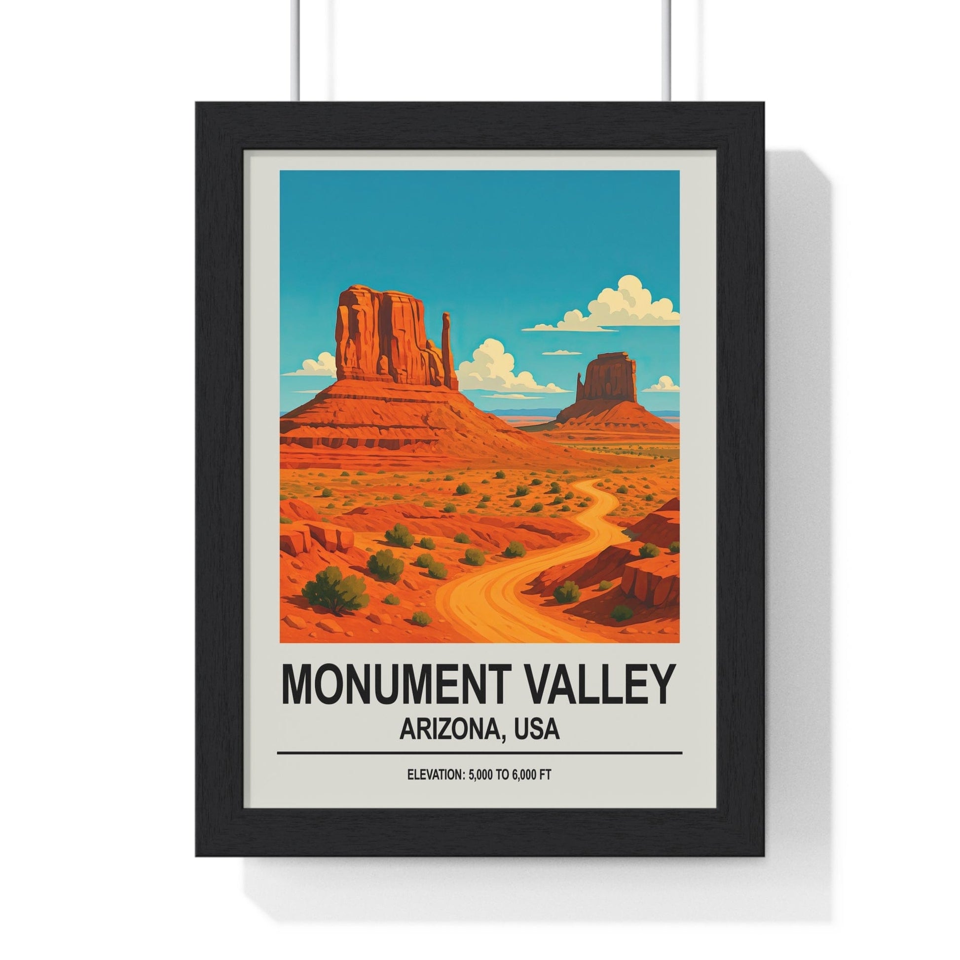 Framed Monument Valley travel poster